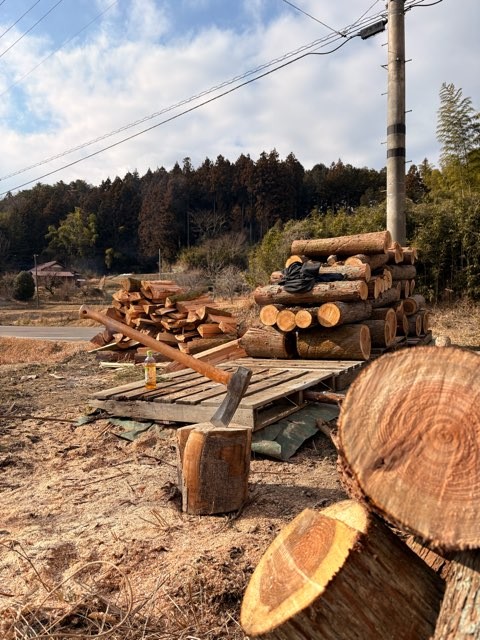 薪ストーブのある生活（薪割り編）