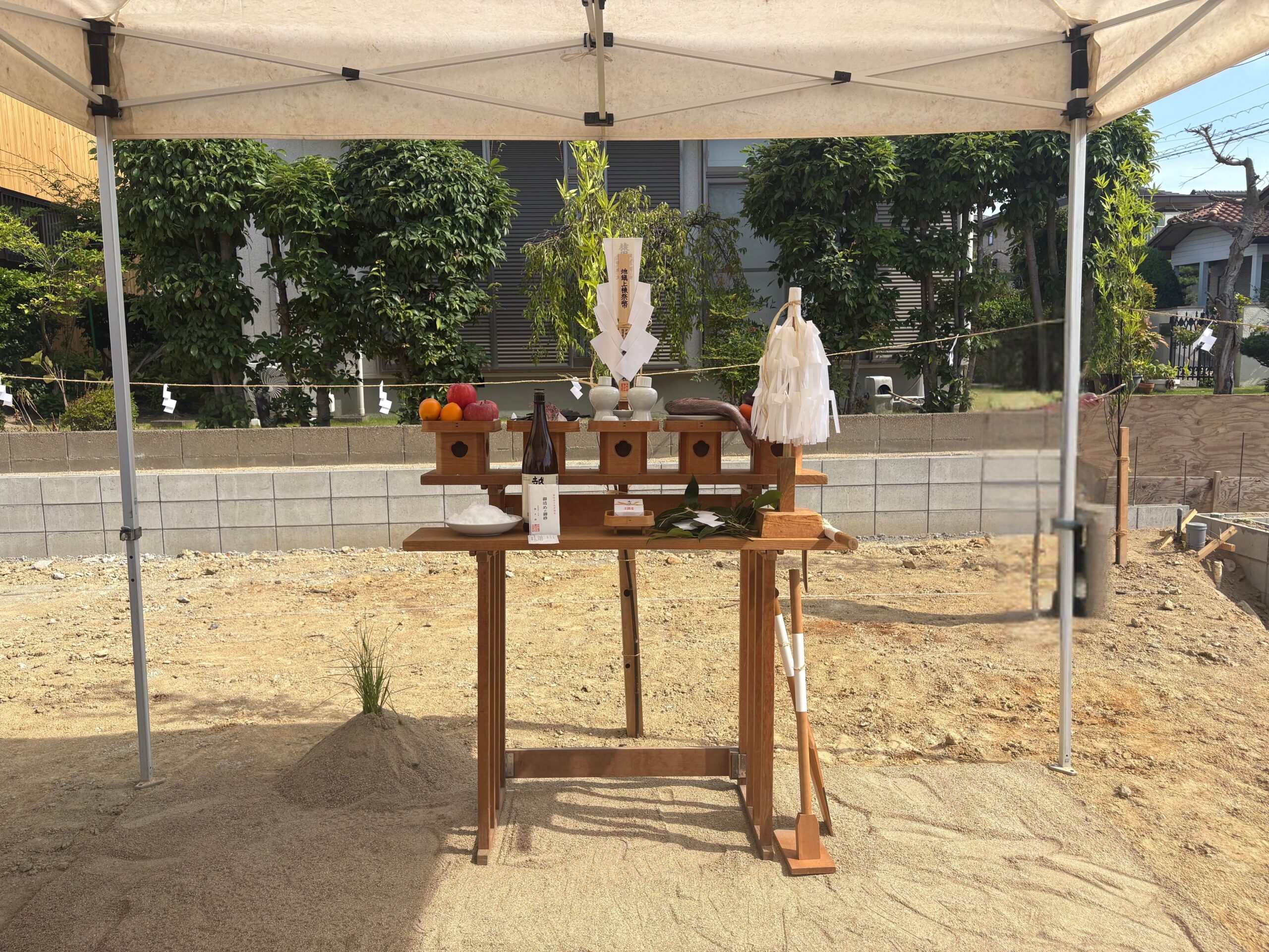 Vol.1｜新モデルハウス、はじまります。地鎮祭を執り行いました！
